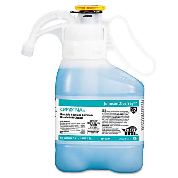 DVO5019237 Diversey Crew Non-Acid Bowl & Bathroom Disinfectant Cleaner, Floral, 47.3oz, 2/Carton