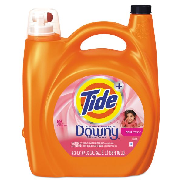 PGC87456 Tide Touch of Downy Liquid Laundry Detergent, April Fresh, 138 oz Bottle, 4/Carton