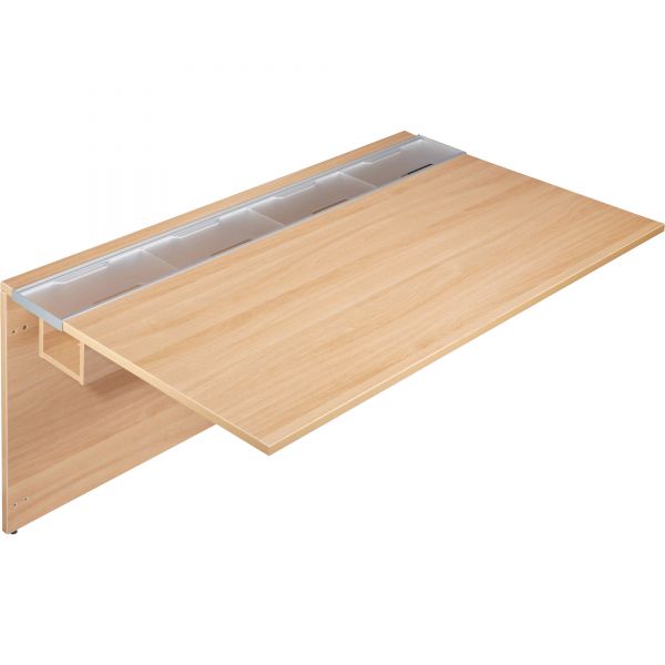 LLR81913 Lorell Concordia Series Latte Laminate Desk Ensemble