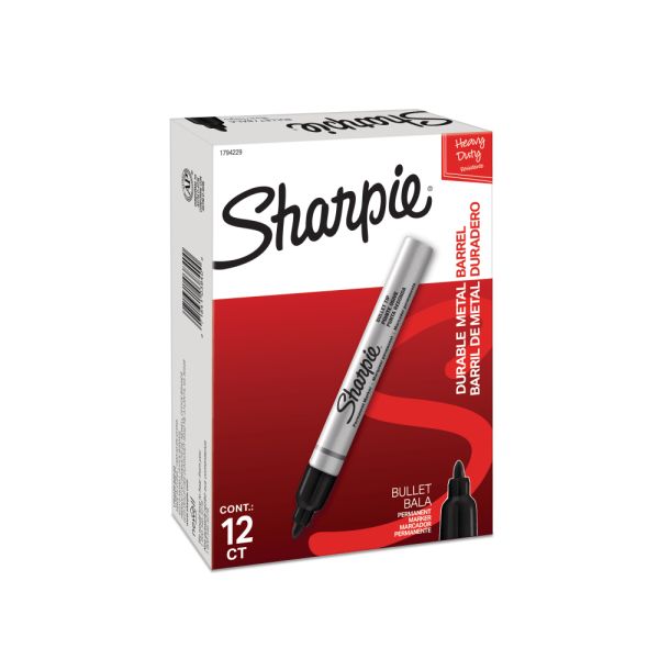 Sharpie 10-Pack Permanent Markers – Chisel Tip, Slate Gray/Grey, Thick Barrel