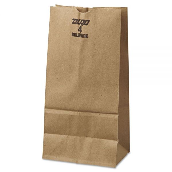 BAGGX4500 General #4 Paper Grocery Bag, 50lb Kraft, Extra-Heavy-Duty 5 x 3 1/8 x 9 3/4, 500 bags