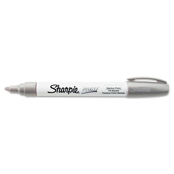 SAN35560 Sharpie Permanent Paint Marker, Medium Point, Silver