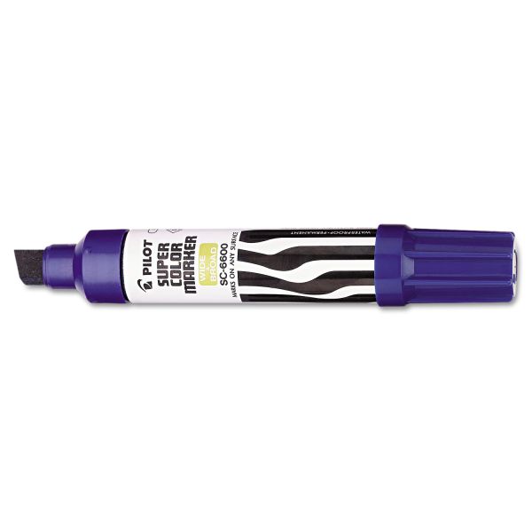 PIL45200 Pilot Jumbo Refillable Permanent Marker, Chisel Tip, Blue