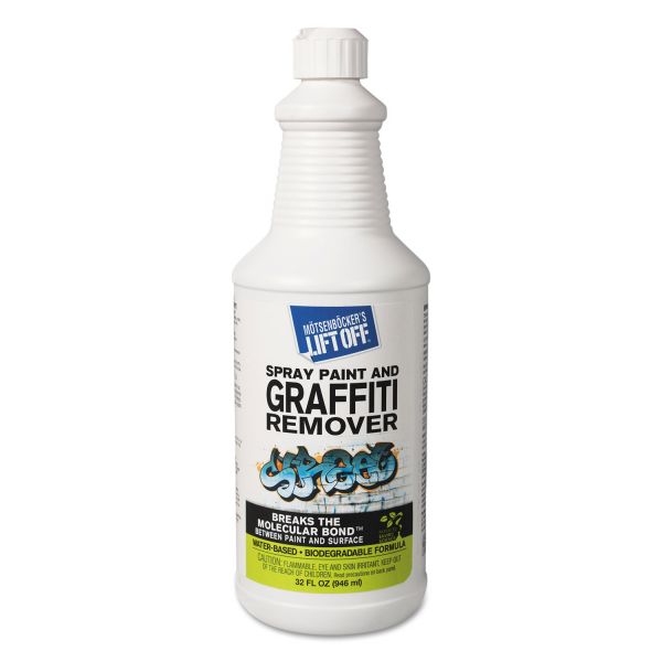 MOT41103 Motsenbocker's Lift-Off 4 Spray Paint Graffiti Remover, 32oz, Bottle, 6/Carton