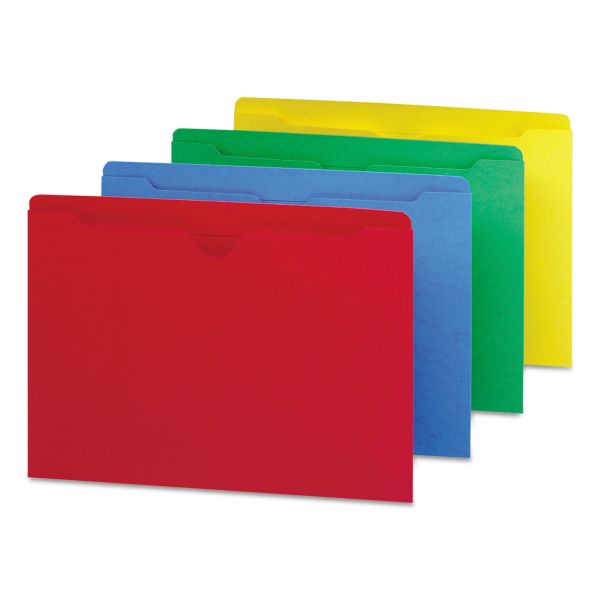 SMD75613 Smead Colored File Jackets w/Reinforced 2-Ply Tab, Letter, Assorted, 100/Box