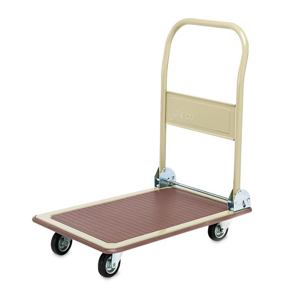 SAF4077 Safco FoldAway Platform Trucks, 700lb, 18 1/2" x 28 1/2" x 32", Tropic Sand/Brown