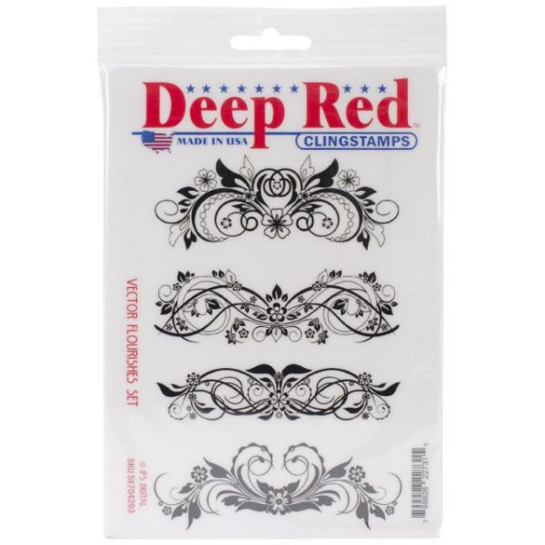 NOTM262305 Deep Red Cling Stamp Set 4"X6"