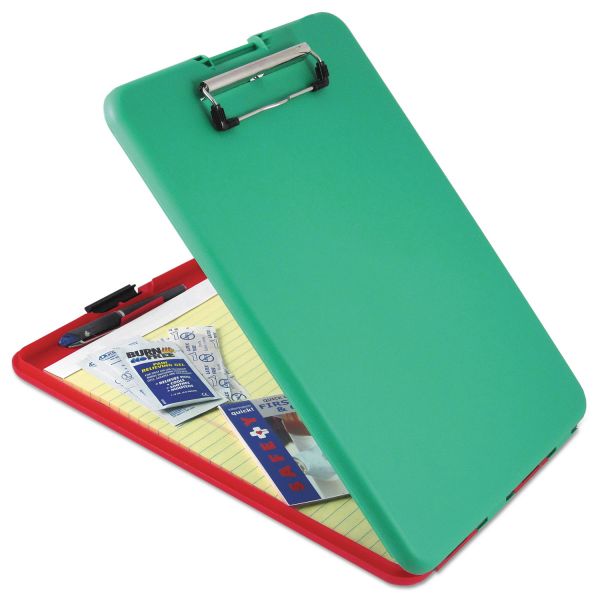 SAU00580 Saunders SlimMate Show2Know Safety Organizer, 1/2" Clip Cap, 9 x 11 3/4 Sheets, Red/Green