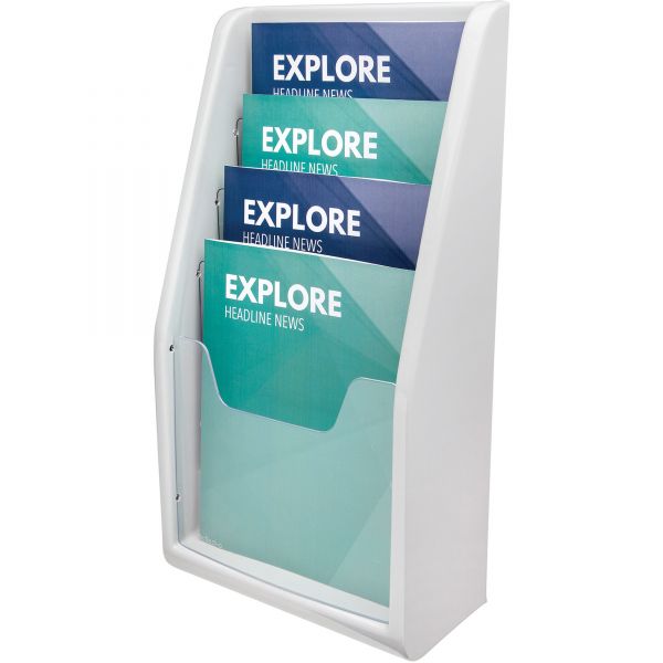 DEF52009 deflecto Multi-Tiered Desktop/Wall-Mount Literature Display Rack