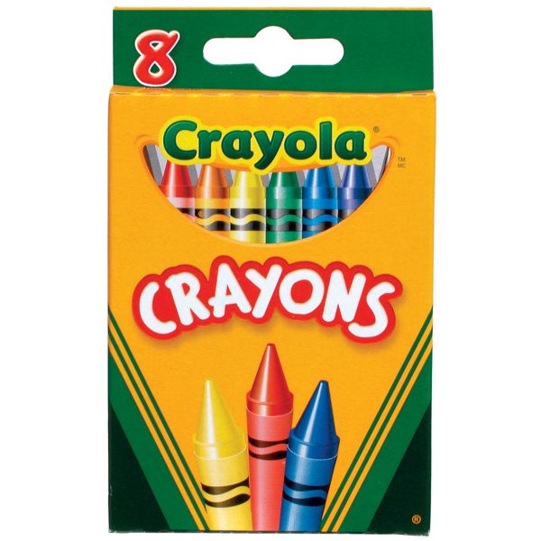 CYO520008 Crayola Classic Color Crayons, Tuck Box, 8 Colors