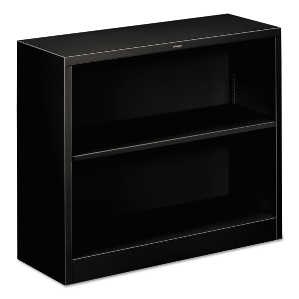 HONS30ABCP HON Metal Bookcase, Two-Shelf, 34-1/2w x 12-5/8d x 29h, Black