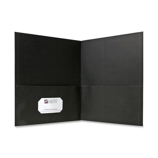 SPR71435 Sparco Black Two Pocket Folders