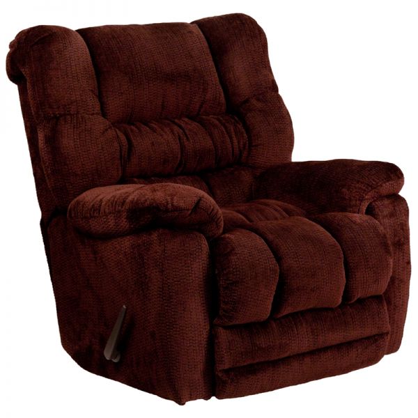 FHFAM95606451GG Flash Furniture Contemporary Temptation Merlot Microfiber Rocker Recliner