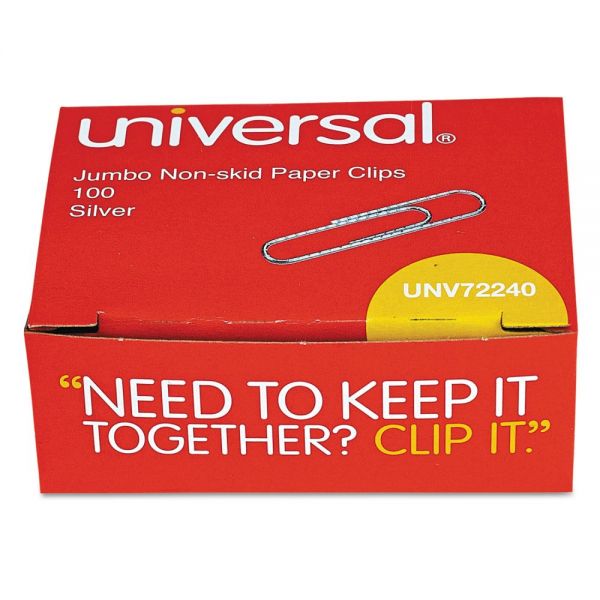 UNV72240BX Universal Jumbo Nonskid Paper Clips
