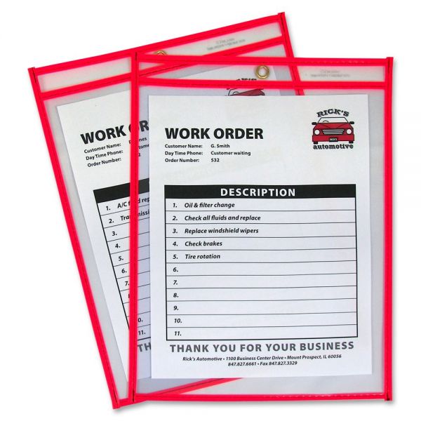 CLI43914 C-Line Neon Colored Stitched Shop Ticket Holder