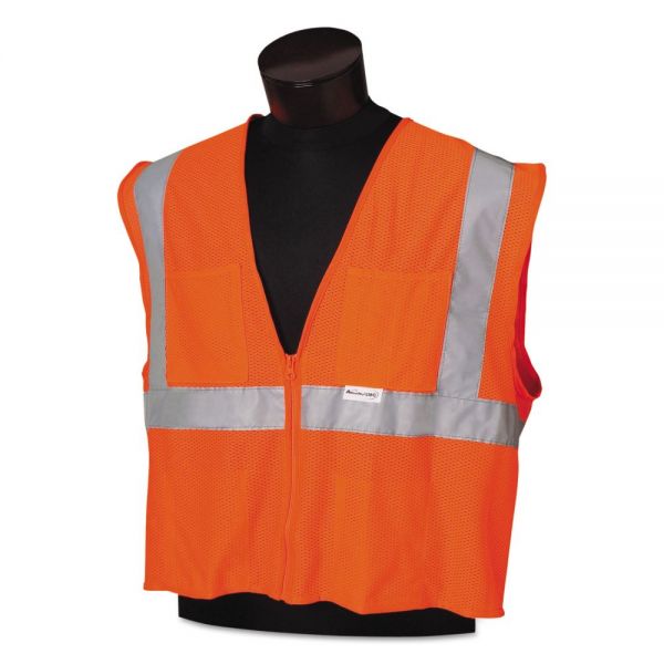 KCC22835 Jackson Safety* ANSI Class 2 Deluxe Safety Vest, XL/2XL, Orange/Silver