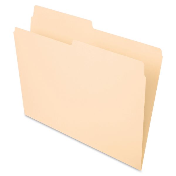 PFX75212 Pendaflex File Folders, 1/2 Cut, Top Tab, Letter, Manila, 100/Box
