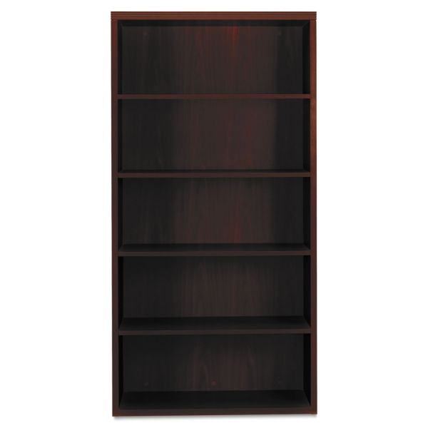 HON11555AXNN HON Valido 11500 Series Bookcase, Five-Shelf, 36w x 13-1/8d x 71h, Mahogany
