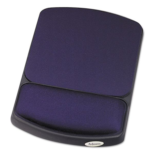 FEL98741 Fellowes Gel Mouse Pad w/Wrist Rest, 6 1/4 x 10 1/8, Sapphire/Black