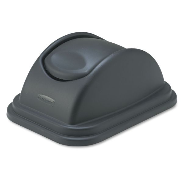 RCP306700BK Rubbermaid Commercial Rectangular Free-Swinging Plastic Lids, Black