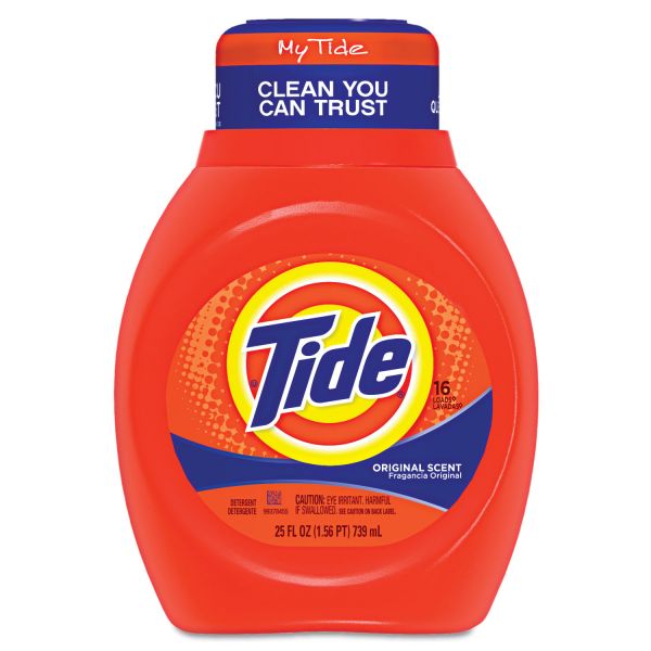 PGC13875CT Tide Liquid Laundry Detergent, Original, 25oz Bottle