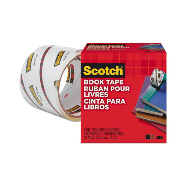 MMM8453 Scotch Book Repair Tape, 3" x 15yds, 3" Core, Clear