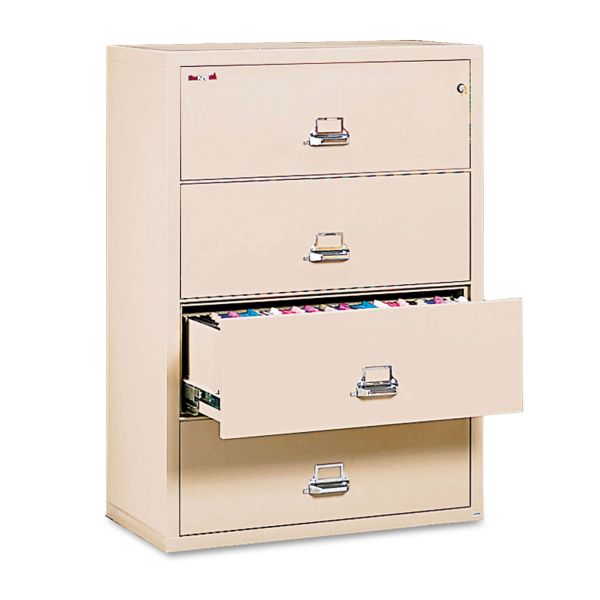 FIR43822CPA FireKing Four-Drawer Lateral File, 37 1/2w x 22 1/8d, Letter/Legal, Parchment