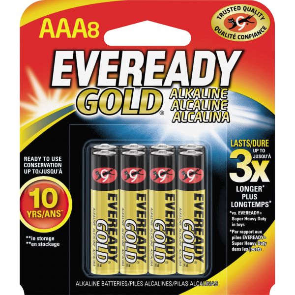 EVEA92BP8 Eveready Gold AAA Batteries