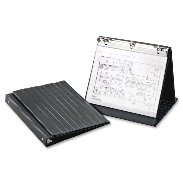 CRD09260 Cardinal Easel Round Ring Binder, 1" Cap, 11 x 8 1/2, Black