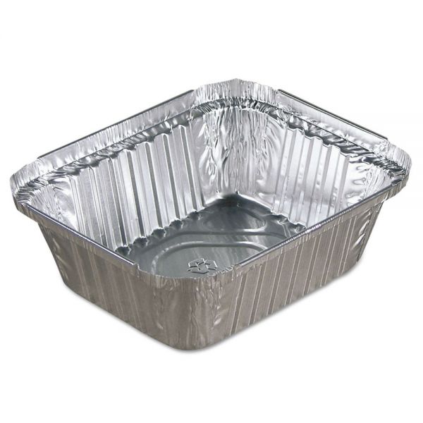 PCTY70530 Pactiv Oblong Aluminum Food Pans, 15oz, 5 1/16w x 4 1/16d x 1 5/8h, 1200/Carton