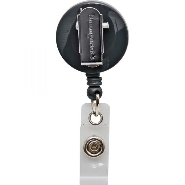 BAU68844 SICURIX ID Card Reel with Spring Clip, 30" Extension, Black
