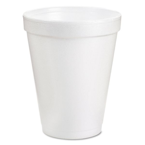 DCC8J8 Dart Foam Drink Cups, 8oz, White, 25/Bag, 40 Bags/Carton