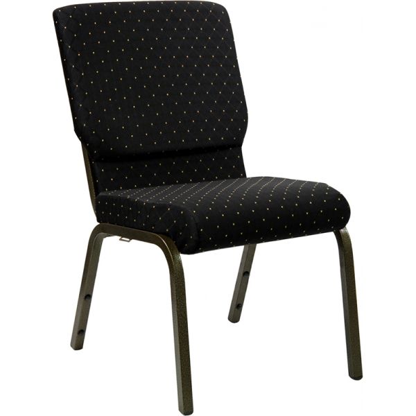 FHFXUCH60096BKGG Flash Furniture Black Fabric Big & Tall Church Chair