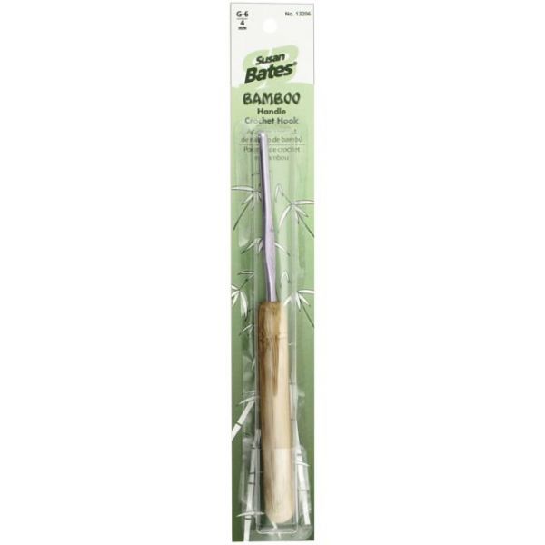 NOTM074084 Bamboo Handle/Silvalume Head Crochet Hook 5.5"