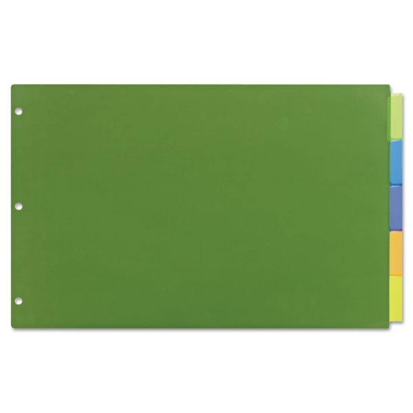 AVE11178 Avery Insertable Big Tab Plastic Dividers, 5-Tab, Multi-color Tab, 11 x 17, 1 Set