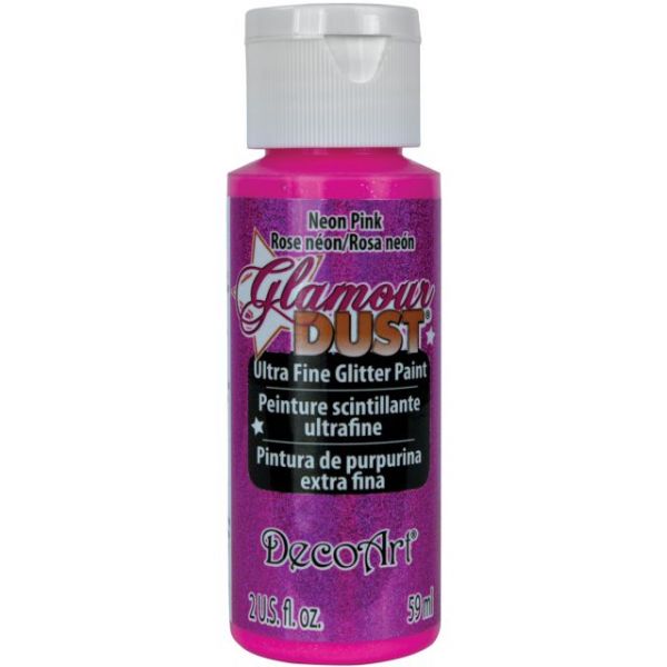 NOTM131583 Deco Art Neon Pink Glamour Dust Ultra Fine Glitter Paint