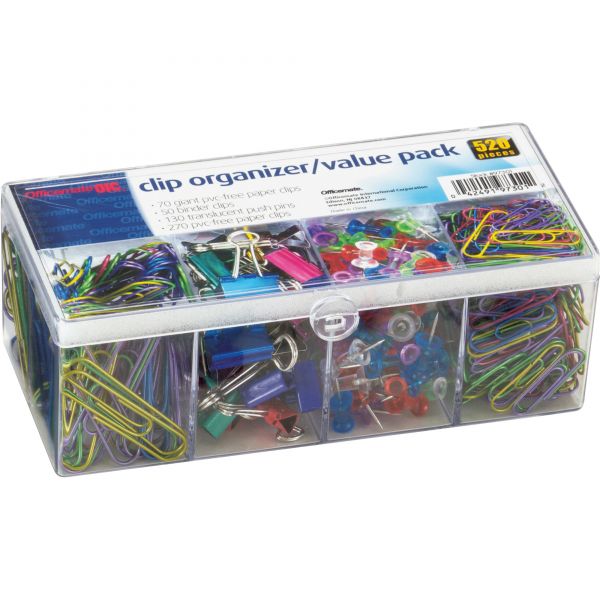 OIC97301 OIC Flip Lid Clip Organizer Value Pack