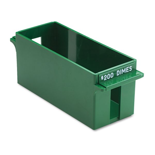 MMF212071002 MMF Industries Porta-Count System Extra-Capacity Rolled Coin Plastic Storage Tray, Green