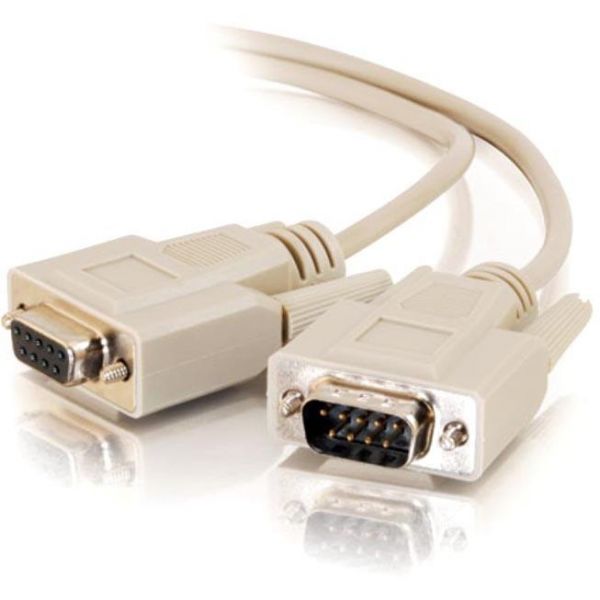 SYNX2045373 C2G 100ft DB9 M/F Extension Cable - Beige