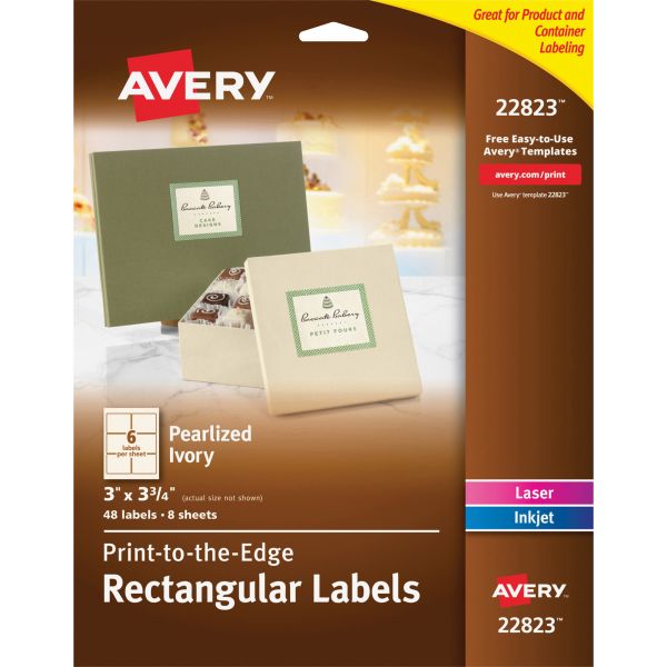 AVE22823 Avery Print To The Edge Rectangular Labels