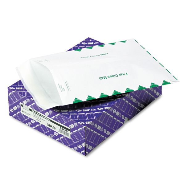 QUAS3625 Quality Park Ship Lite Redi Flap Mailer, 1st Class, 10 x 13, White, 100/Box