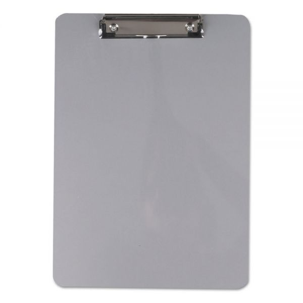 UNV40301 Universal Aluminum Clipboard with Low Profile Clip, 1/2" Capacity, 8 x 11 1/2 Sheets