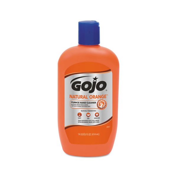 GOJ095712EA GOJO NATURAL ORANGE Pumice Hand Cleaner, 14 oz Bottle