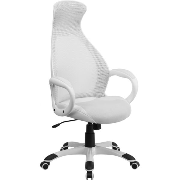 FHFCHCX0528H01WHGG Flash Furniture High Back Mesh Executive Swivel Office Chair
