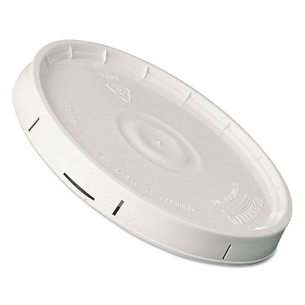 BPC5GALLID Barnes Paper Company Lid for 5-Gallon Bucket, Polyethylene, White, 14" Diameter