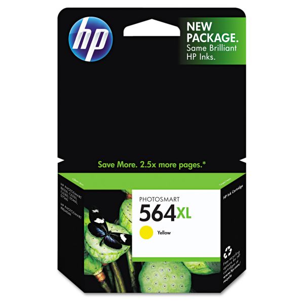 HEWCB325WN HP 564XL, (CB325WN) High Yield Yellow Original Ink Cartridge