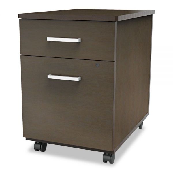 LITTR752MOC Linea Italia Trento Line Mobile Pedestal File, Box/File Drawer, Mocha