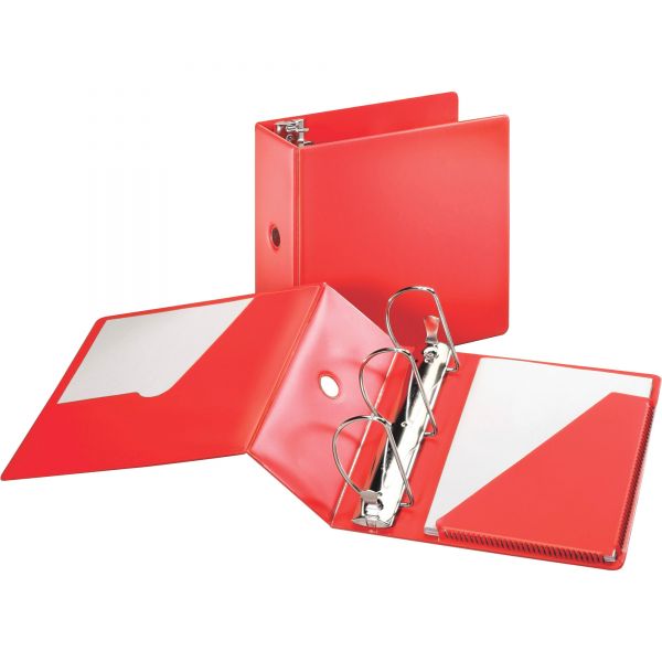 CRD11952 Cardinal SuperStrength Locking 3-Ring Binder, 5" Capacity, Slant-D Ring, Red