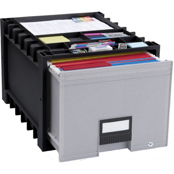 STX61178U02C Storex Plastic Archive Storage Box with Lock