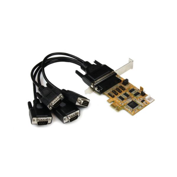 SYNX3635375 StarTech.com 4 Port PCI Express (PCIe) RS232 Serial Card w/ Power Output and ESD Protection